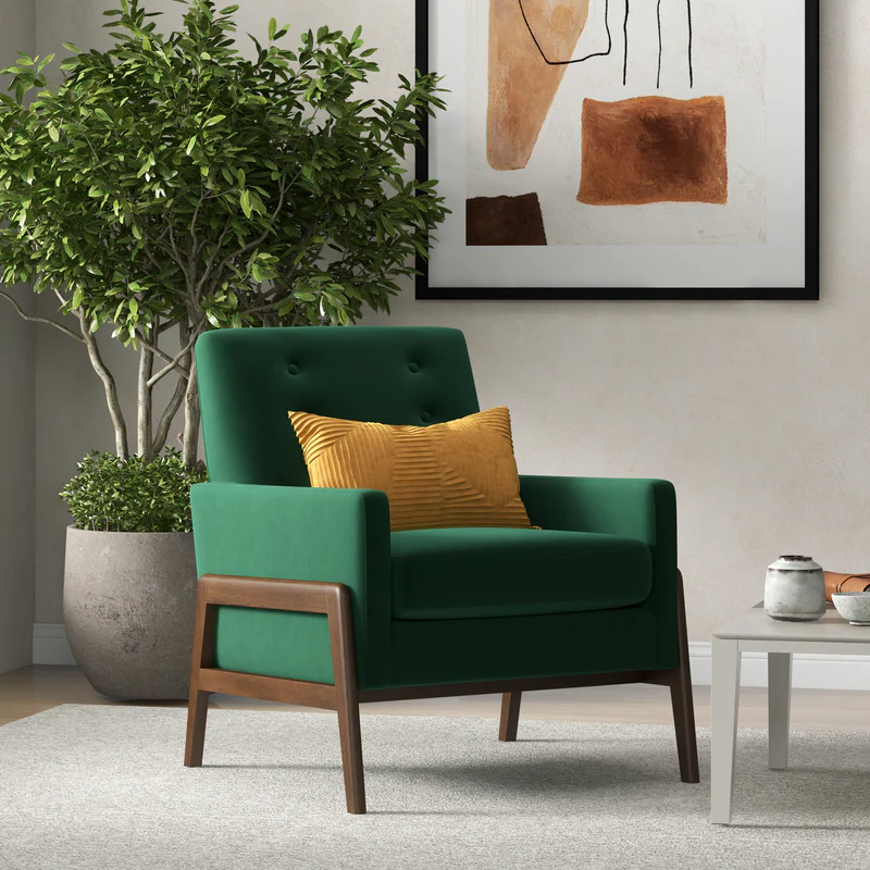 green sofa chair